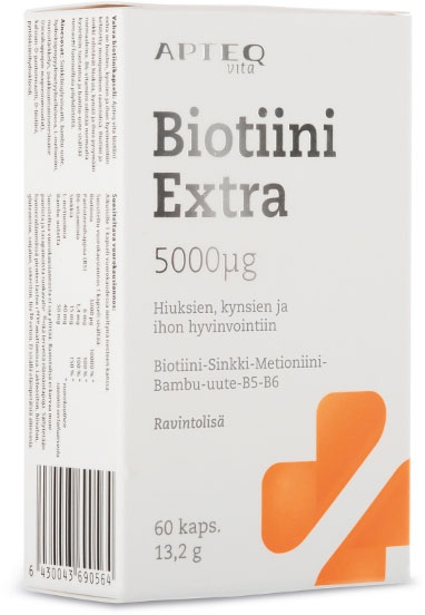 Apteq Biotiini Extra 5000 µg